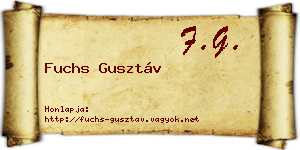 Fuchs Gusztáv névjegykártya