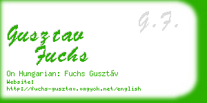 gusztav fuchs business card