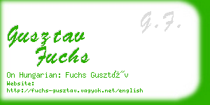 gusztav fuchs business card